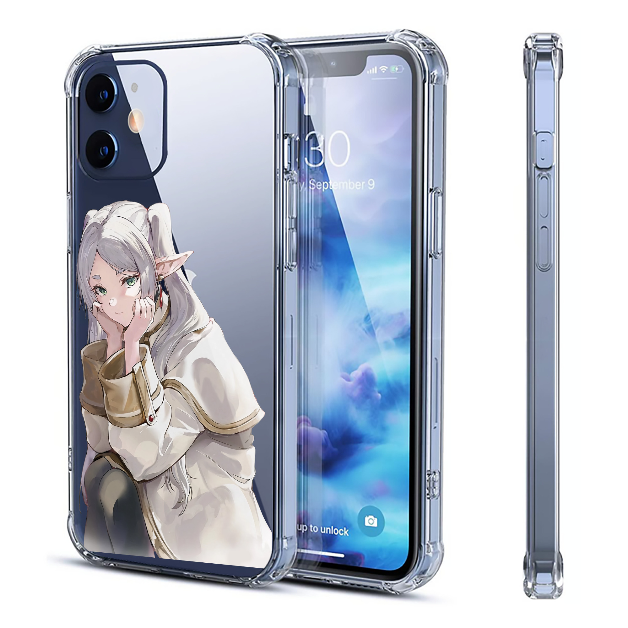 （画像用） 葬送のフリーレン Frieren 【iPhone 12シリーズ対応】透明スマホケース（クリアソフトケース）